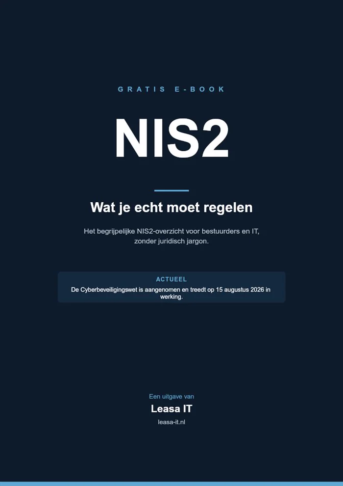 Omslag e-book NIS2: wat je echt moet regelen